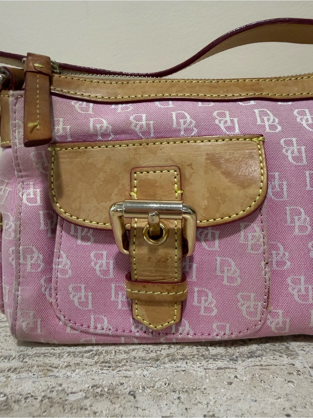 Dooney & Bourke Vintage Rare 2000s Signature Double pocket Satchel - Picture 5 of 16
